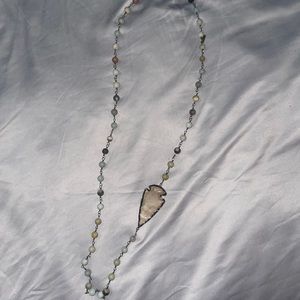 Arrowhead marble beaded necklace